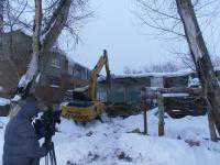 В Уфе снесли 70-летний ветхий дом на улице Аксакова