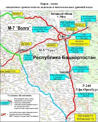 В Башкирии для автомобилистов составили карту-схему паводков