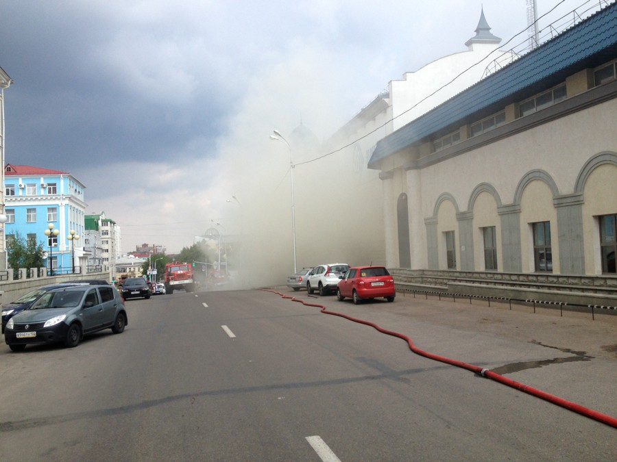 В Уфе на стадионе «Динамо» произошел пожар