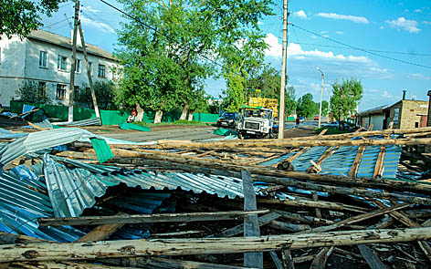 По западу Башкирии прошел ураган
