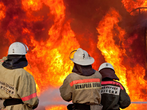 В Башкирии на складе с порохом возник сильный пожар