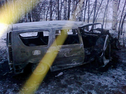 В Башкирии сгорела машина вместе с пассажиром
