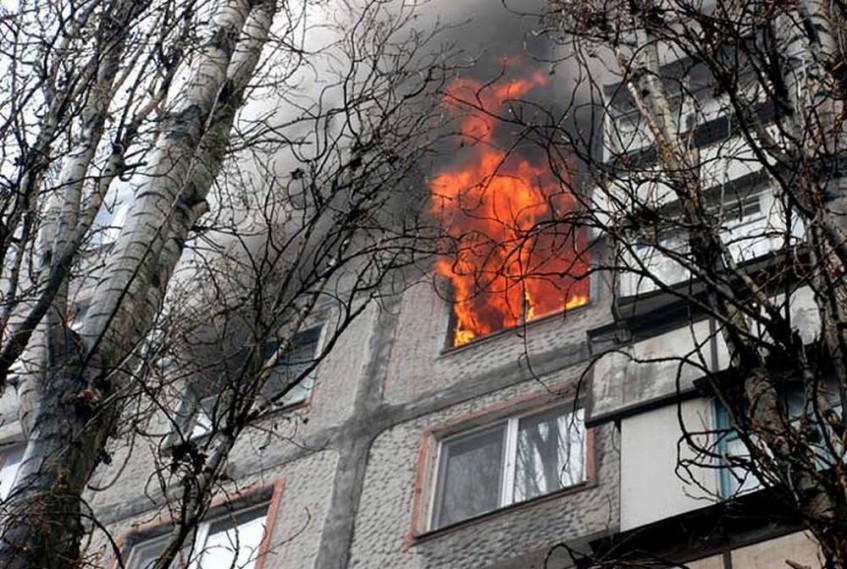 В Башкирии произошел пожар в пятиэтажном доме